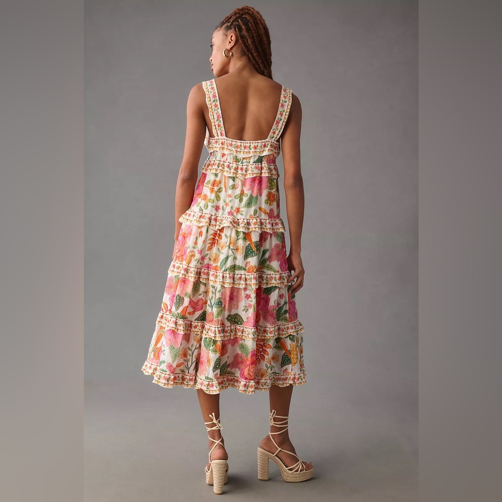 FARM Rio Macaw Bloom Ruffle Tiered Dress - Picture 6 of 15